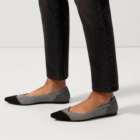 Rothy's Shoes - Rothy’s The Point Grey Mist Captoe Slip On Flats